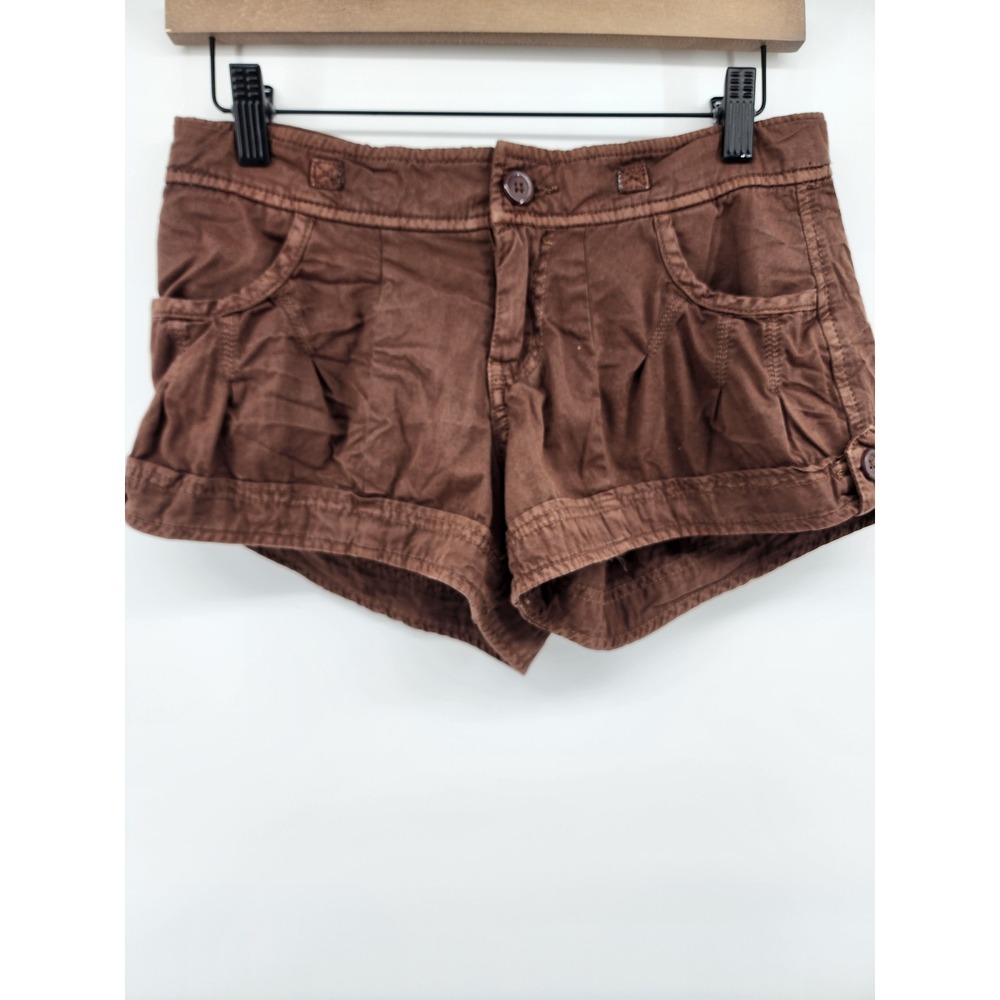 BDG Urban Outfitters Brown Cotton Low Rise Cargo Utility Mini Shorts
